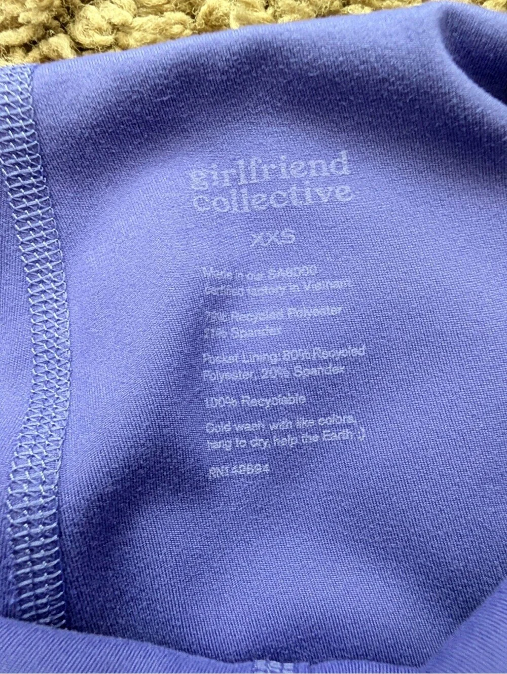 Dopamine Dressing Girlfriend Collective Purple Matching Active Set XXS